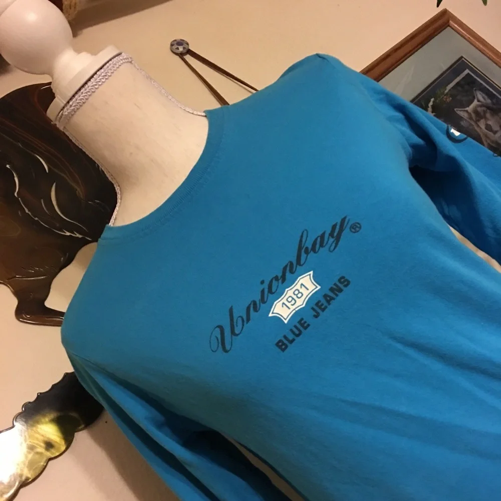Unionbay blue long sleeve casual ladies top